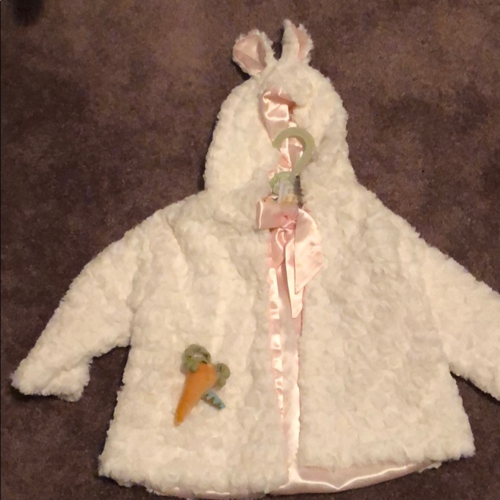 Bunnies by the bay cuddle coat Easter baby girl